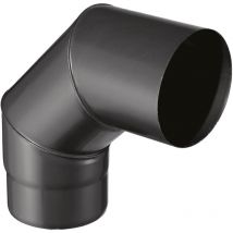 Coude 90° pour tuyau email 0,7 mm - Ø200 - Noir mat - Joncoux