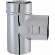 Tuyau tyral inox 304 - Diam. 125 - Té 90° double emboitement - Joncoux