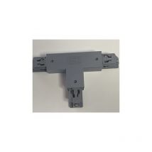 Trajectoire - Jonction en t gris 120x80mm pour rail monophasé 3 allumages 230V/440V 16A alim gauche 231220