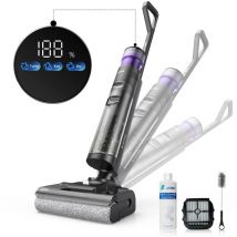 Jonr - ED12 Pro Max Kabelloser Nass-Trockensauger, Wischmopp-Staubsauger mit 180°-Flachdesign, Heißwasser-Selbstreinigung, schnelle
