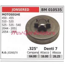Kettensägen-Motorritzel 450 455 510 525 535 .325' Zähne 7 010535 - Jonsered