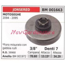 Kettensägenmotor Ritzel 2094 2095 3/8' Zähne 7 001663 - Jonsered