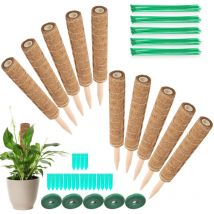 Jopassy - 10 pièces Tuteur Plante Tuteur Coco 40cm Plante Poteau Bâton De Coco,Totem Poteau Totem en Fibre de Coco pour Plantes Grimpantes Plantes