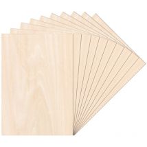 Jopassy - swanew 20 Stück A4 Holz-Platte 300 x 210 x 3 mm Dünne Sperrholz-Zuschnitte Perfektes Blatt für Laubsäge, Brandmalerei, Laserschnitt,