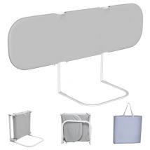 2x Barrière de Lit Bébé Pliable 150 x 45 cm avec Sangles de Sécurité, Barrière de Protection Bébé, (Gris) - Jopassy