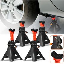 4x chandelles 3T pliantes réglables Crics pour voitures Béquilles Pour SUV/Van/Caravane - Jopassy