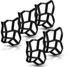 Jopassy - swanew 5x Molde de Hormigón Plástico Negro para Pavimento de Jardín diy Reutilizable