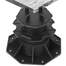 50 Stück Stelzlager 65-140mm Terrassenlager mit Fugenkreuz Stellfuß Höhenverstellbar Plattenlager für Steinplatten, Keramik-, Beton- - Jopassy