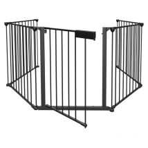 Jopassy Barrière de sécurité Barrière de porte Barrière de cheminée Pliable aucun perçage n'est nécessaire 5x Noir
