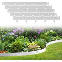 Bordatura del prato Bordatura del giardino Barriera per le radici Protezione Acciaio 100x18cm 10m Argento - Jopassy