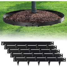 Jopassy - Bordatura del prato Bordatura del giardino Barriera per le radici Protezione Acciaio 100x18cm 5m Nero