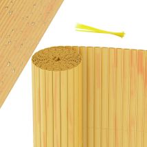 Swanew Canisse de pvc Canisse de pvc para jardín balcón terraza. Valla cortavientos para balcones Bambú 120 x 800cm