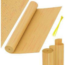 Canisse de pvc Canisse de pvc para jardín balcón terraza. Valla cortavientos para balcones Bambú 120 x 700cm - Jopassy