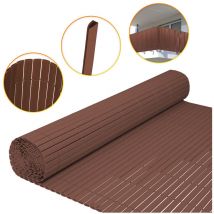 Canisse de pvc, Pantalla de jardín, Piscinas, Valla de pvc resistente a los rayos uv, Marrón 180 x 800cm - Jopassy