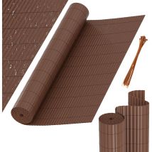 Canisse en pvc Canisse pvc pour jardin balcon terrasse. Balcon clôture brise-vent Marron 160 x 500cm - Jopassy