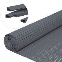 Canisse en pvc, Paravent de Jardin, Piscines, Palissade en pvc Résistant aux uv Gris 90 x 500cm - Jopassy