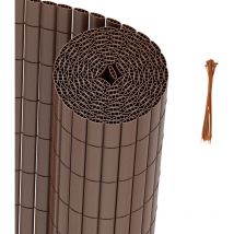 Canisse in pvc Canisse in pvc per il giardino, il balcone e la terrazza. Recinzione frangivento per balconi Marrone 120 x 500cm - Jopassy