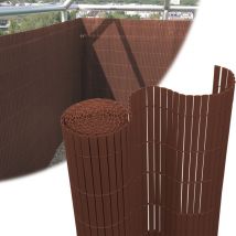 Canisse in pvc, schermo da giardino, piscine, recinzione in pvc resistente ai raggi uv Marrone 140 x 500cm - Jopassy