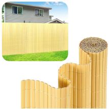 Canisse pvc Brise Vue, Paravent de Jardin, Piscines, Balcon Terrasse, Palissade en pvc Résistant aux uv, Intempéries, Beige 180 x 400 cm - Jopassy