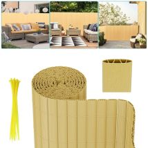 Canisse pvc Brise Vue, Paravent de Jardin, Piscines, Balcon Terrasse, Palissade en pvc Résistant aux uv, Intempéries, Beige 80 x 500 cm - Jopassy