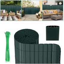 Canisse pvc Brise Vue, Paravent de Jardin, Piscines, Balcon Terrasse, Palissade en pvc Résistant aux uv, Intempéries, Vert 160 x 300 cm - Jopassy