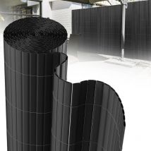 Jopassy Canisse PVC Brise Vue, Paravent de Jardin, Piscines, Balcon Terrasse, Palissade en PVC Résistant aux UV, Intempéries, Gris 180 x 800 cm