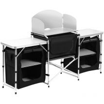 Cocina de camping 174x104x40cm, muebles de camping, mueble de camping con estructura de aluminio - Jopassy