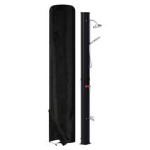 Jopassy - Douche jardin solaire 40L noire avec douchette, pomme ronde, douche de pied, matériel de montage