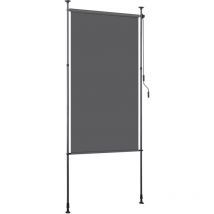 Jopassy - swanew Estor vertical Estor enrollable de exterior 120 x 270 cm Protección anti-UV Estor de exterior con barras telescópicas sin taladrar