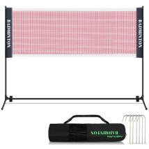 Filet de badminton Filet de tennis avec Support Pliable Acier facile à assembler pour le tennis, le badminton, le volley-ball 310cm - Jopassy
