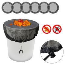 Jopassy - Filet pour tonneau de pluie 6pcs housse pour tonneau 95 cm avec Réglable cordon de serrage Polyester Filet pour Baril de Pluie Noire