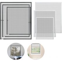 Jopassy - Fliegengitter Insektenschutz Fenster Alurahmen Mückenschutz Insektenschutzgitter Ohne Bohren 80 x 100 cm Weiß
