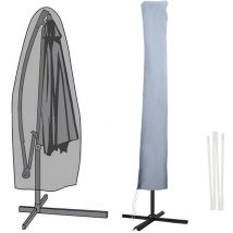 Jopassy - Housse de Protection pour 1-3m Parasol Jardin Couverture 32 x 41 x 190cm avec Perche Anti-UV étanche gris