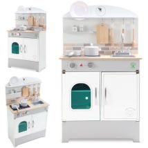Jopassy - swanew Kinderküche Puppenküche Set Kinder Küche mit Zubehör wie Mikrowelle, Backofen, Spüle, Kochgeschirr und Gewürze diy Spielzeugküche
