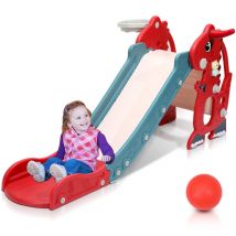 Swanew Kinderrutsche 4 in 1 Rutsche Gartenrutsche für 1-6 Jahre Mini Kinderspielzeug
