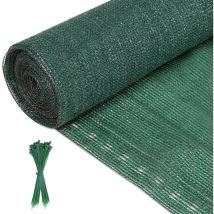 Jopassy - swanew Malla de protección reforzada para vallas, 150 g/m2 hdpe, 1.5 x 20 m, malla de tenis, verde, malla de sombra, resistente a la