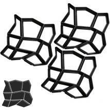 Jopassy - swanew 3 Piezas Moldes de Hormigón 43x43x4cm, Adoquines, Granja, Jardín, Decoración de Jardín, Sendero, Bricolaje, Pavimentación,
