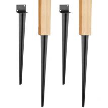 Jopassy Pfostenträger 50cm 4X Einschlaghülse Bodenhülse Einschlaghülsen Erdanker Bodenanker