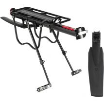 Jopassy - Portapacchi posteriore universale per bicicletta,portapacchi regolabile per bicicletta portapacchi per mtb con ala catarifrangente,capacità