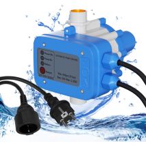 Pressostat Jardin Contrôleur 10 bar max 1.1kw de pression de pompe avec câble Bleu - Jopassy