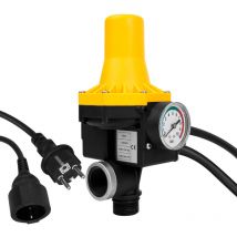 Pressostat Jardin Contrôleur 10 bar max 1.1kw de pression de pompe avec câble Jaune - Jopassy
