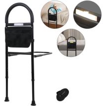 Jopassy - swanew Protección contra caídas para personas mayores Barandilla de seguridad ajustable en altura, con asa para cama de hasta 150 kg, con