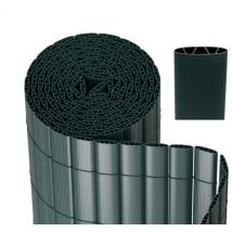Swanew pvc canisse para jardín balcón terraza Balcón cortavientos valla Balcón persianas Verde 90 x 600cm