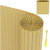 Swanew pvc canisse para jardín balcón terraza Balcón cortavientos valla Balcón persianas Bambú 140 x 600cm