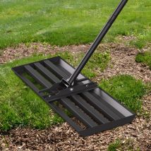 Rasen rakel 75x25cm Levelingrake Rasen Rakel Rake Stahl 2m Flächenebener mit handschuhe - Jopassy