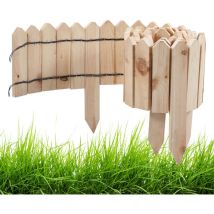 Swanew Rasenkante Rollborder Kiefernholz Holzzaun Rolborder 200101.5cm Unbehandelt Beeteinfassung Rasenkante Gartenzaun Holz Dekozaun