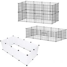 Jopassy - Recinto da esterno Recinto a rete Playpen per conigli Playpen Gabbia per piccoli animali ruspanti Recinto Bianco 142 x 72 x 37 cm