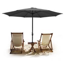 Sonnenschirm,Gartenschirm,Balkonschirm,Rund,Grau,3.5M - Jopassy