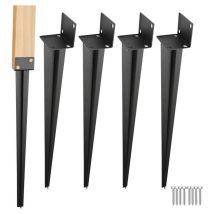 Jopassy Support à enfoncer Accessoire pour poteau Piquet pour poteau de clôture -Longueur 500 mm 4 pièces