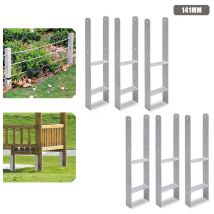 Supporto per palo h per Carport Recinzioni Supporto per palo in h Supporto da incasso 141MM 6 pezzi - Jopassy